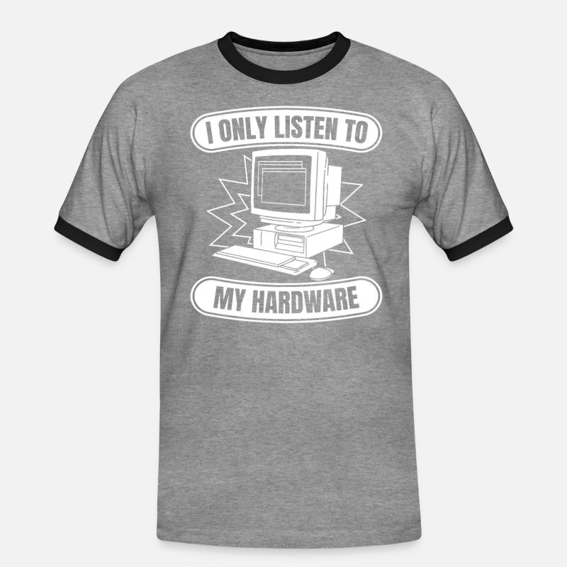 Entwickler Coder Programmierer Hardware - Männer Kontrast-T-Shirt - Grau meliert/Schwarz