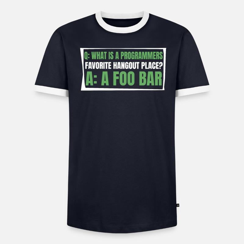 Developer Coder Programmer Funny Men's Ringer Shirt