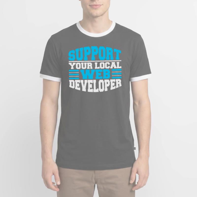 Web Developer Web Developer Support Men's Ringer Shirt