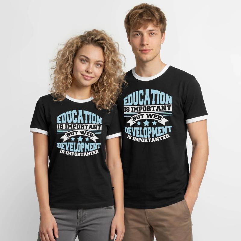 Web Developer Web Developer Funny Men's Ringer Shirt