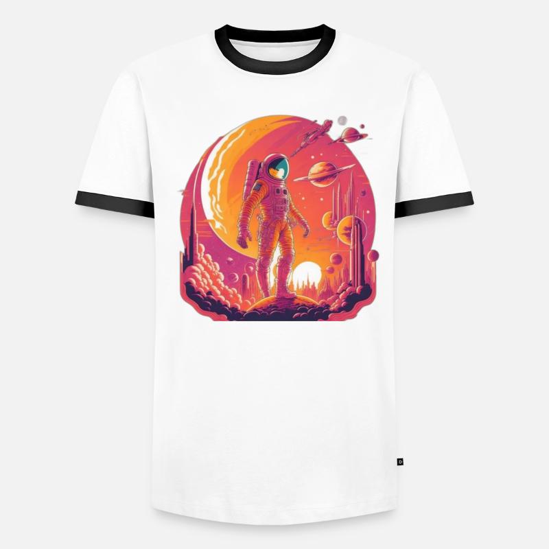 Fantaisie spatiale T-shirt contrasté Homme
