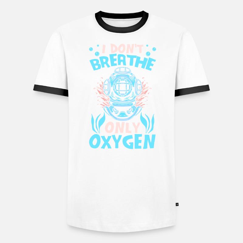 Diving Diver Oxygen Men's Ringer Shirt