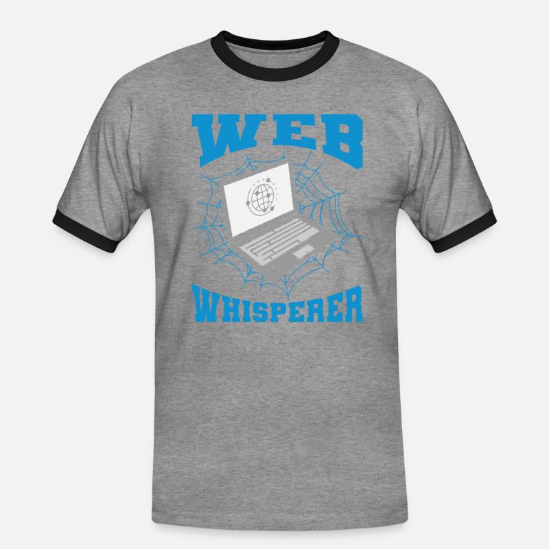 Web Developer Web Developer Funny - Men's Ringer Shirt - heather grey/black