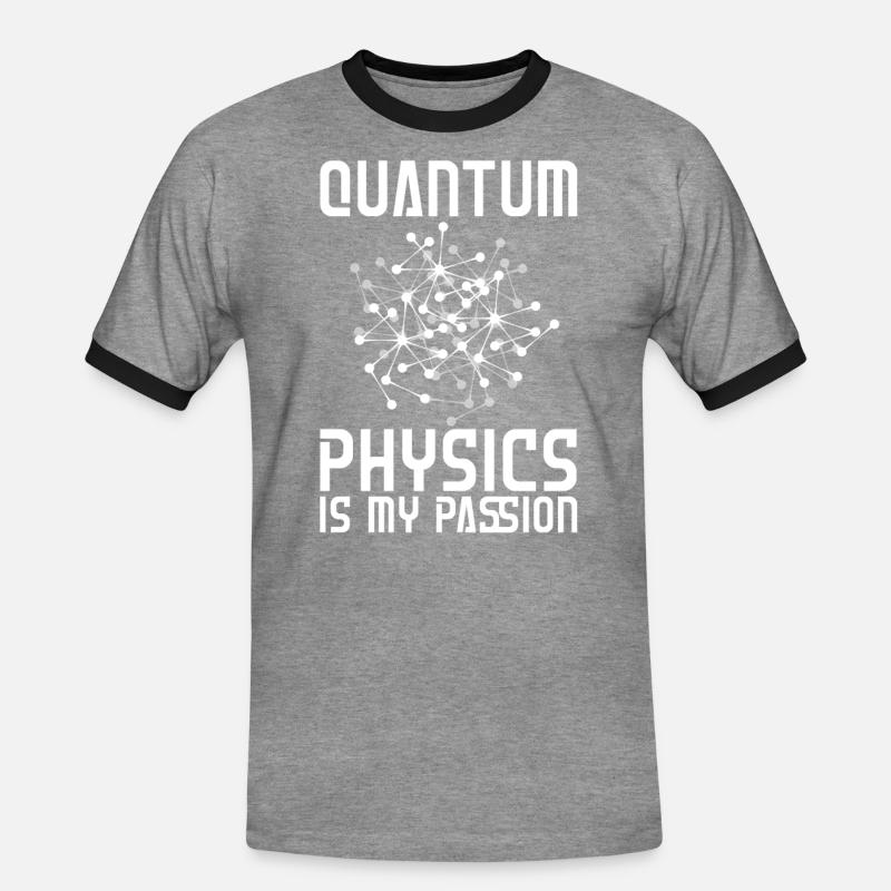 Physics Phykes Devotion Quantum Physics - Men's Ringer Shirt - heather grey/black