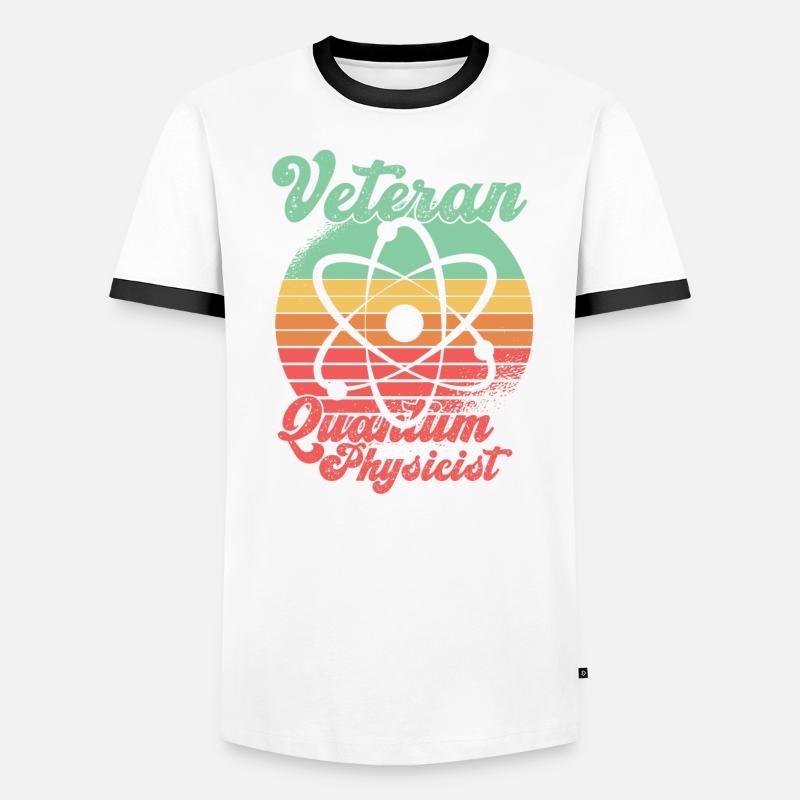 Physik Phyiker Veteran Quantenphysik Männer Kontrast-T-Shirt