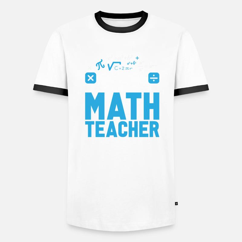 Math Teacher Math Teacher Equations Men's Ringer Shirt