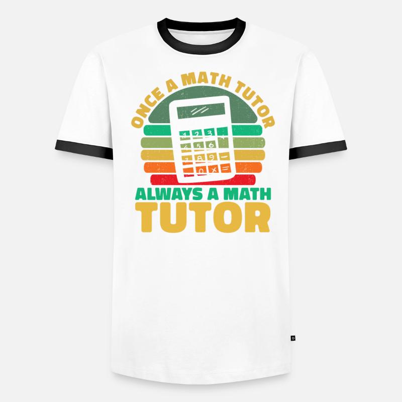Math Teacher Math Teacher Calculator Men's Ringer Shirt