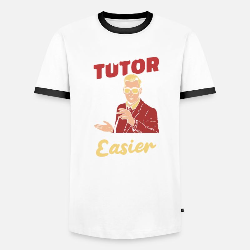 Math Teacher Math Teacher Funny Men's Ringer Shirt