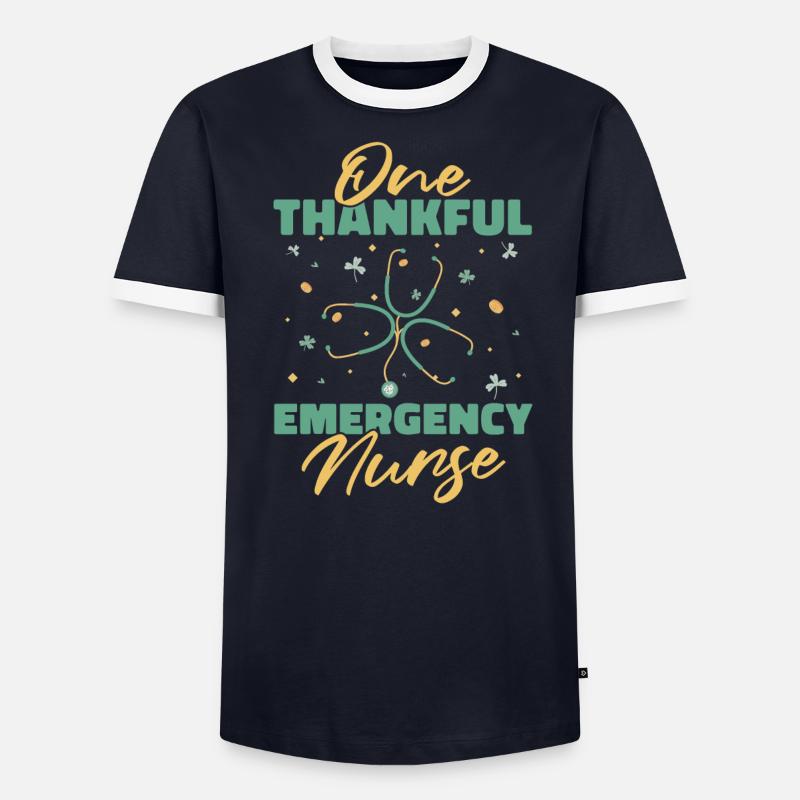 Stéthoscope infirmier T-shirt contrasté Homme