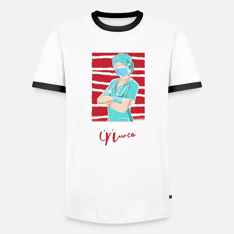 Krankenschwester Fachmann Männer Kontrast-T-Shirt