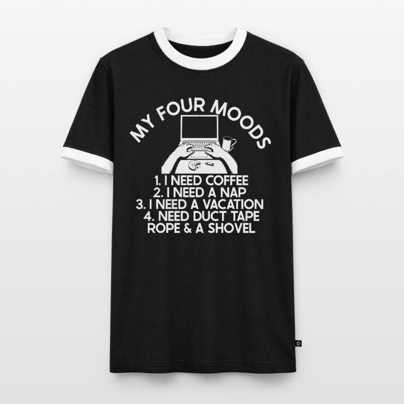Entwickler Coder Programmierer Lustig Männer Kontrast-T-Shirt