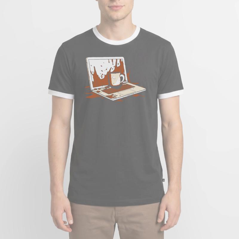 Developer, Coder, Programmer, Coffee Men's Ringer Shirt