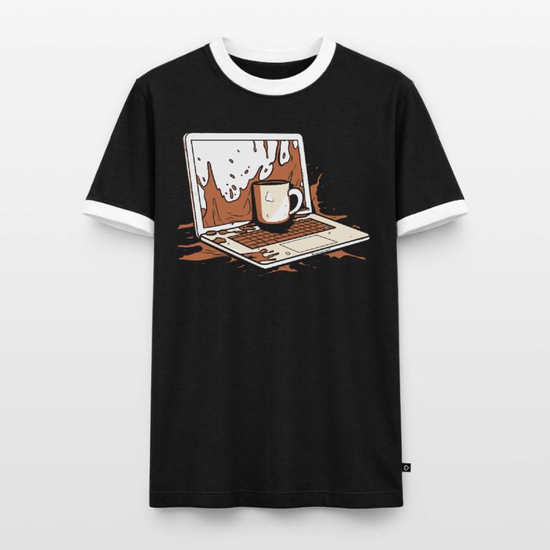 Developer, Coder, Programmer, Coffee Men's Ringer Shirt