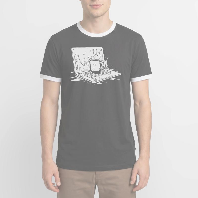 Developer, Coder, Programmer, Coffee Men's Ringer Shirt
