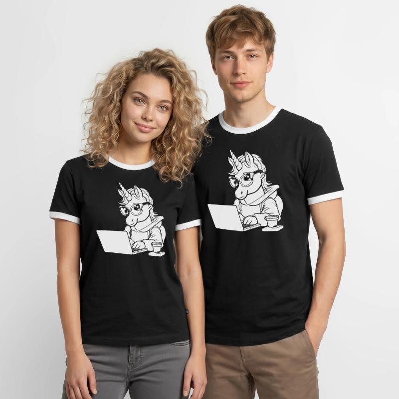 Developer, Coder, Programmer, Coffee Men's Ringer Shirt