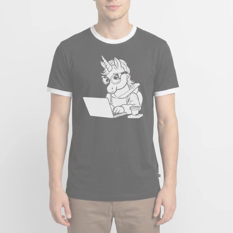 Developer, Coder, Programmer, Coffee Men's Ringer Shirt