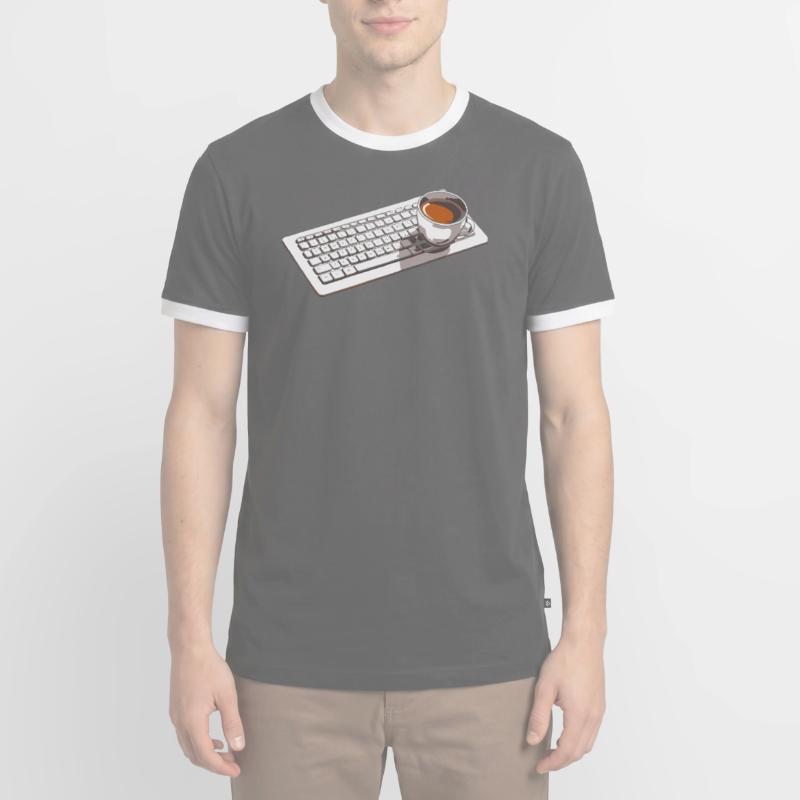 Developer, Coder, Programmer, Coffee Men's Ringer Shirt