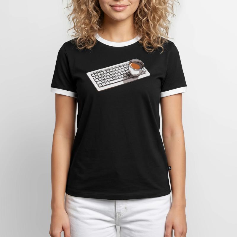 Developer, Coder, Programmer, Coffee Men's Ringer Shirt