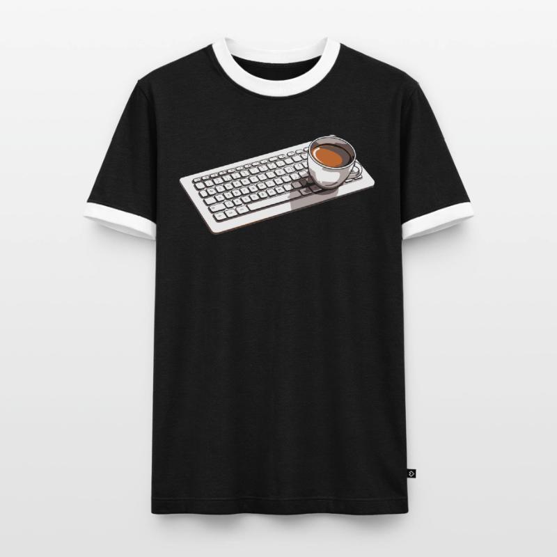 Developer, Coder, Programmer, Coffee Men's Ringer Shirt