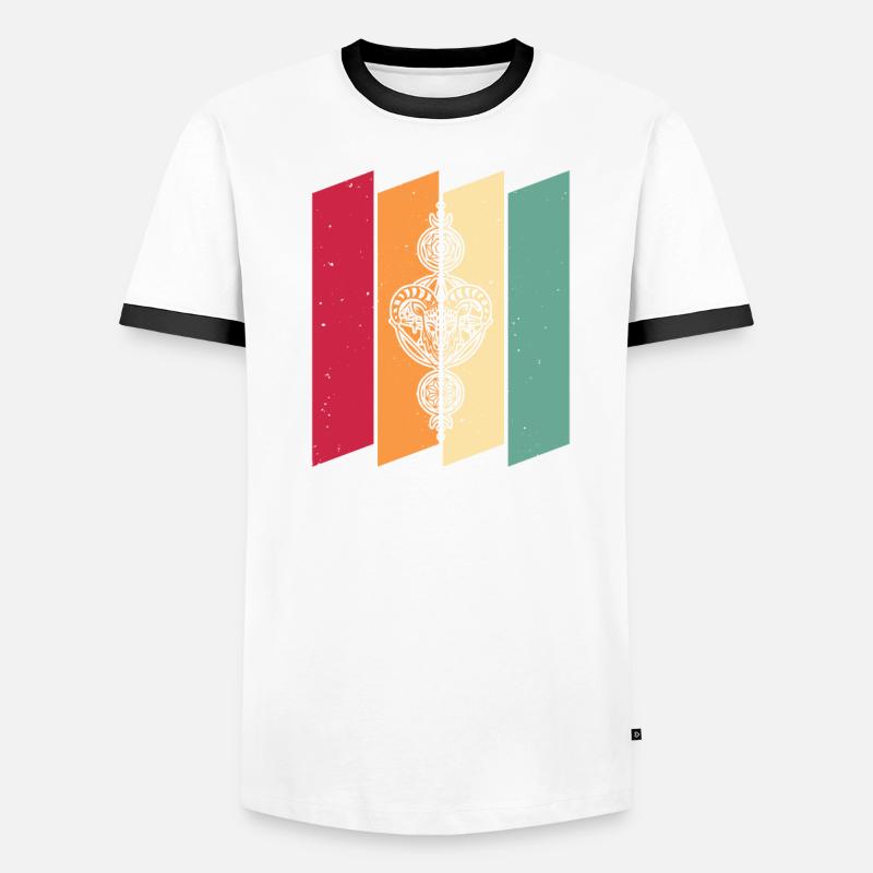 Widder Geometrisch Männer Kontrast-T-Shirt