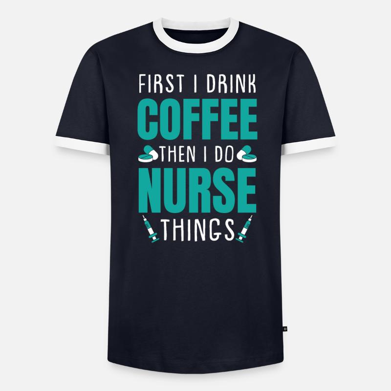Nurse Caffeine Men's Ringer Shirt