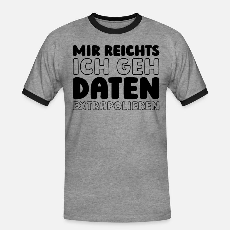 Data Science Data Analyst - Männer Kontrast-T-Shirt - Grau meliert/Schwarz