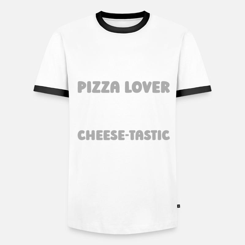 Pizza Männer Kontrast-T-Shirt