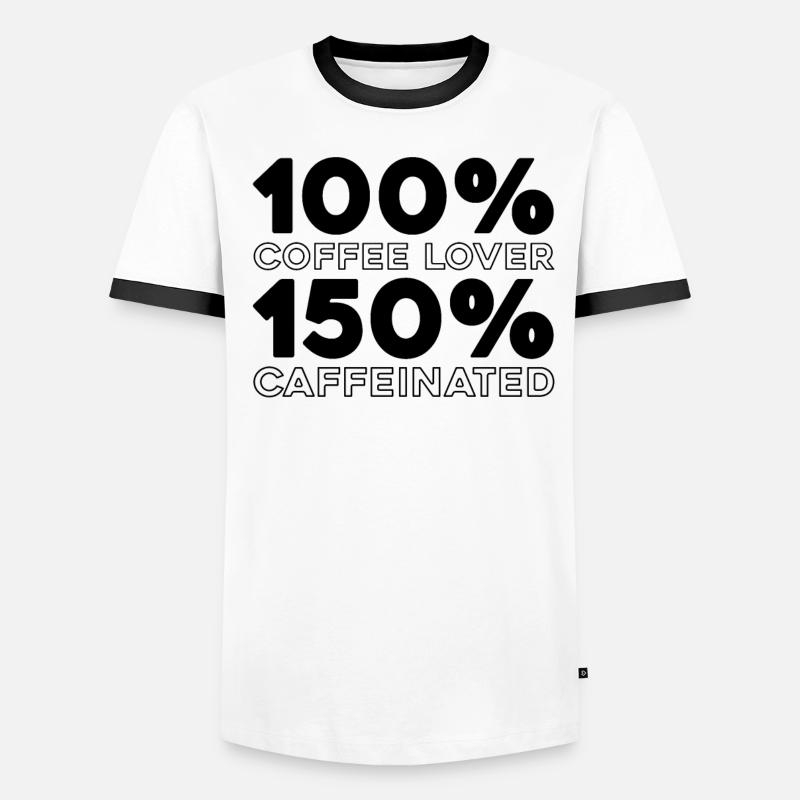 Kaffee Cafe Männer Kontrast-T-Shirt
