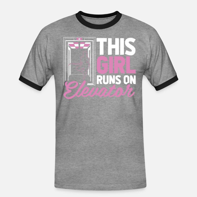 Elevator Elevator - Men's Ringer Shirt - heather grey/black