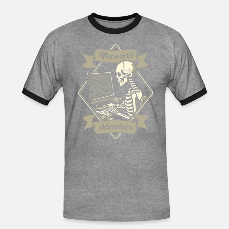 Developer Coder Programmer - Men's Ringer Shirt - heather grey/black