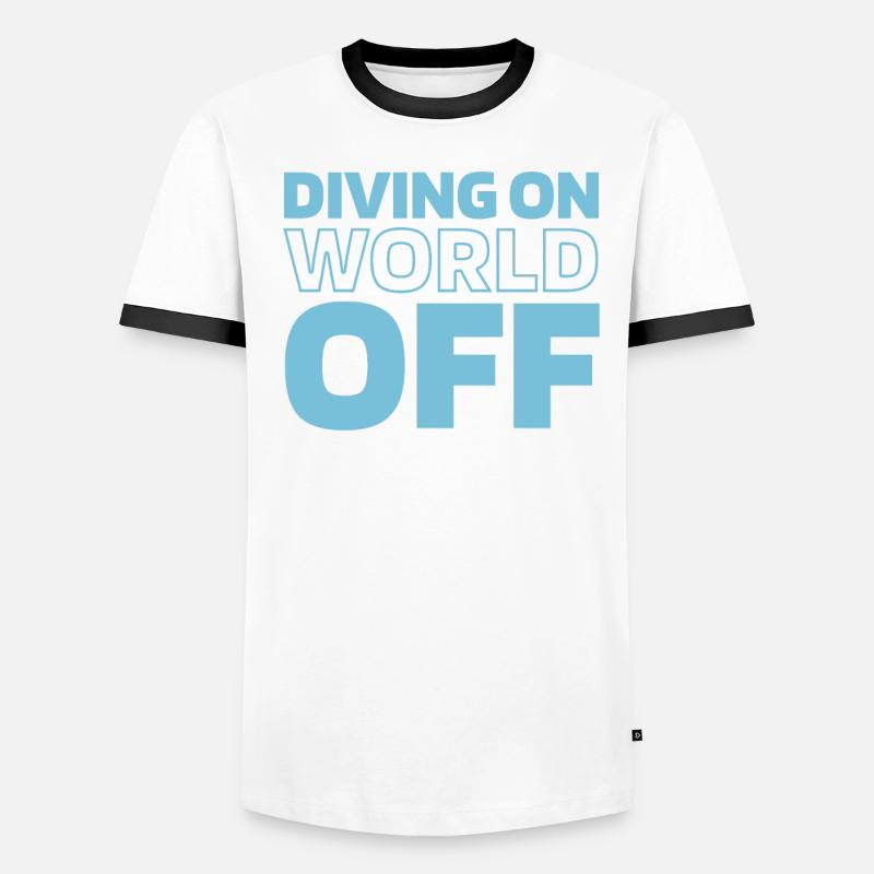 Plongée Plongeur Plongée sur World Off T-shirt contrasté Homme