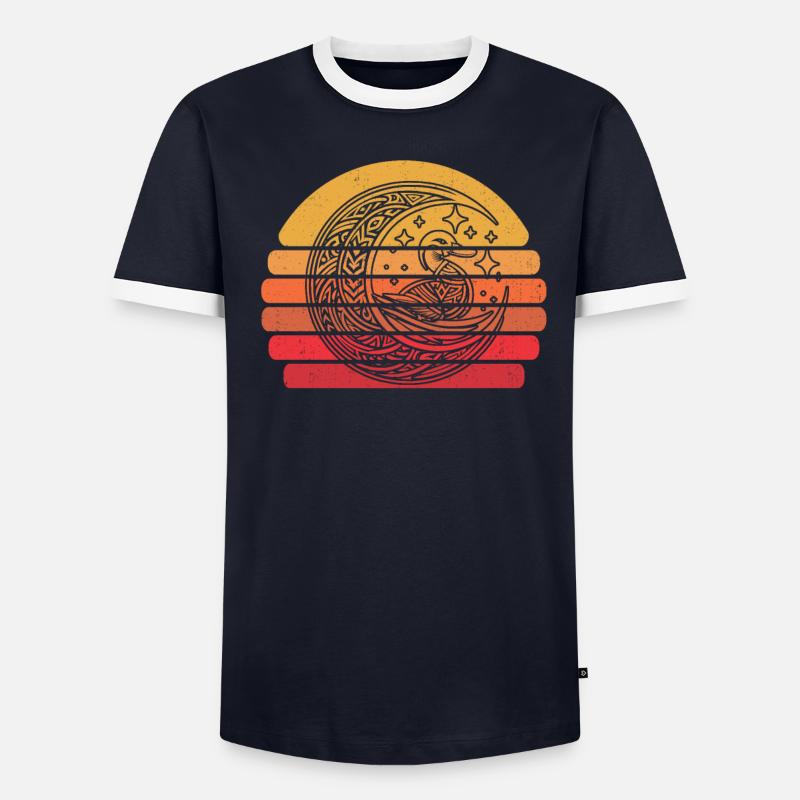 Phases de lune canard T-shirt contrasté Homme