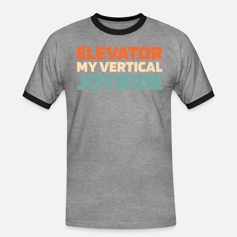 Elevator Elevator - Men's Ringer Shirt - heather grey/black