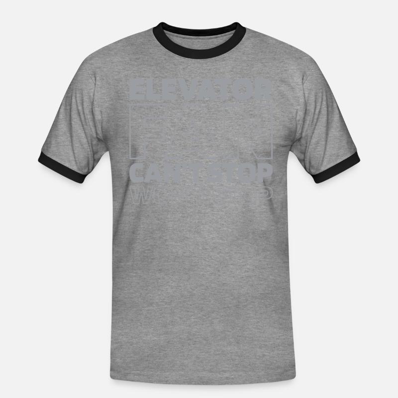 Elevator Elevator - Men's Ringer Shirt - heather grey/black