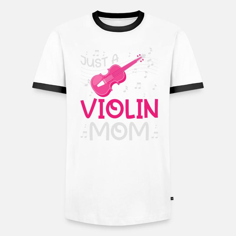 Violon Geige Mutter Juste une maman violon T-shirt contrasté Homme