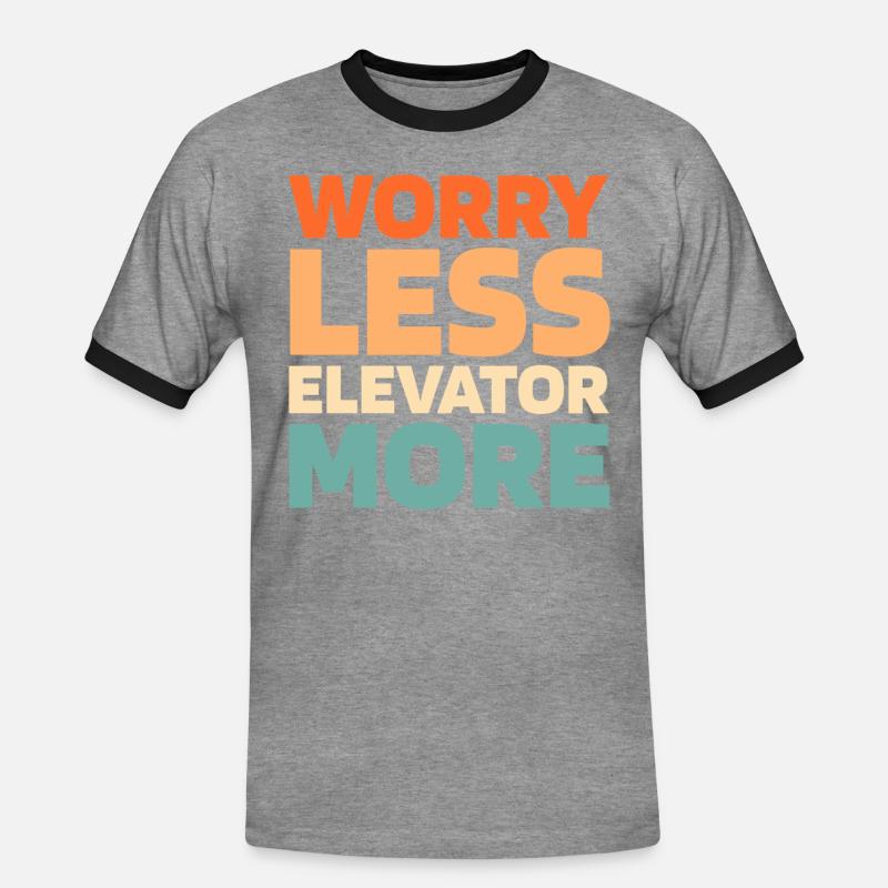 Elevator Elevator - Men's Ringer Shirt - heather grey/black