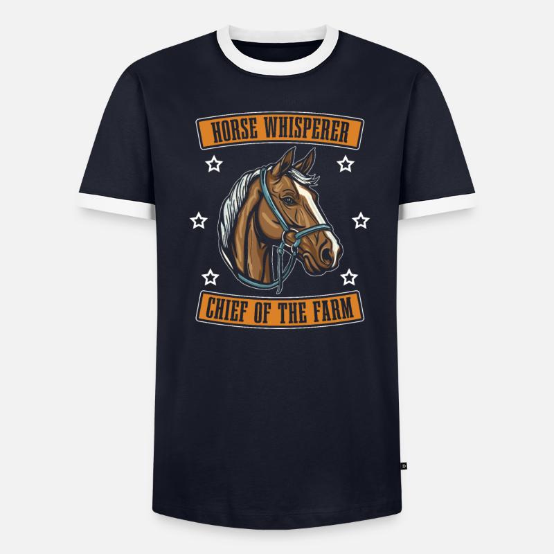 Pferd Reitsport Chef Der Farm Männer Kontrast-T-Shirt
