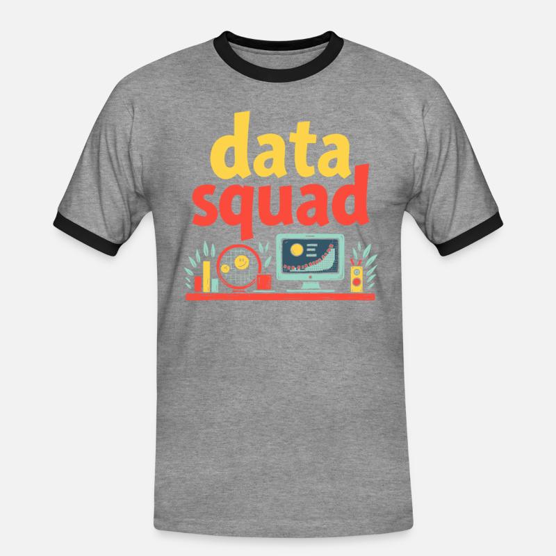 Data Science Data Analyst Kader - Männer Kontrast-T-Shirt - Grau meliert/Schwarz
