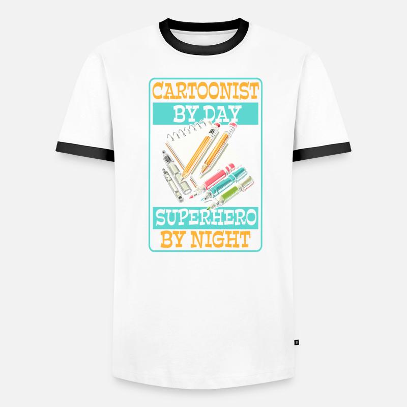 Dessinateur T-shirt contrasté Homme