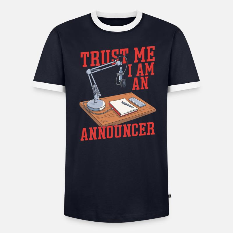 Ansager Männer Kontrast-T-Shirt