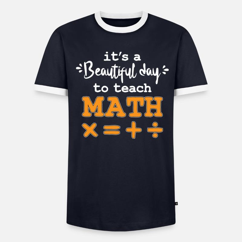 Mathelehrer Männer Kontrast-T-Shirt