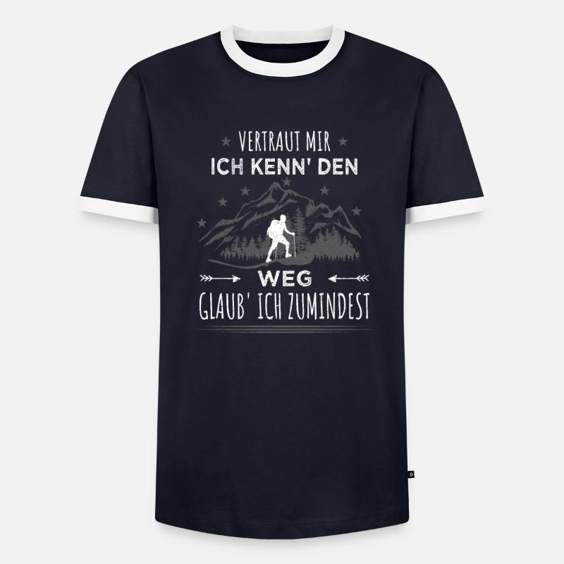Vertraut mir Ich kenn den Weg Wander Geschenkidee Männer Kontrast-T-Shirt