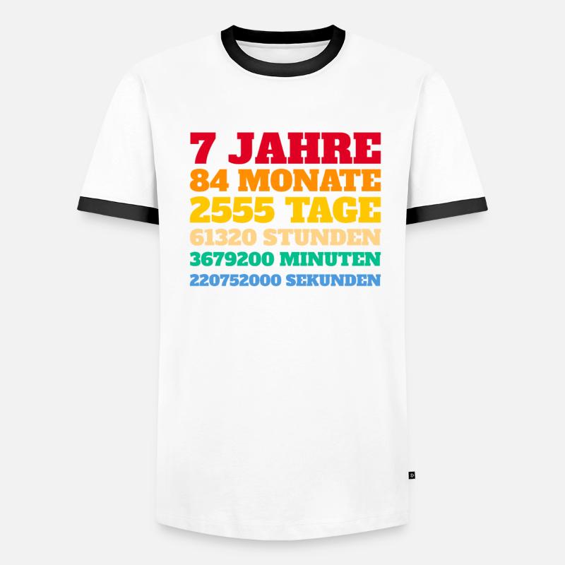 7. Geburtstag Geschenkidee Junge Mädchen Männer Kontrast-T-Shirt