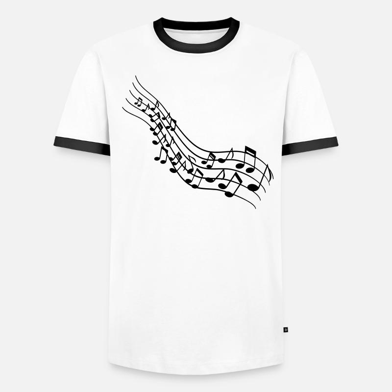Notes de musique T-shirt contrasté Homme