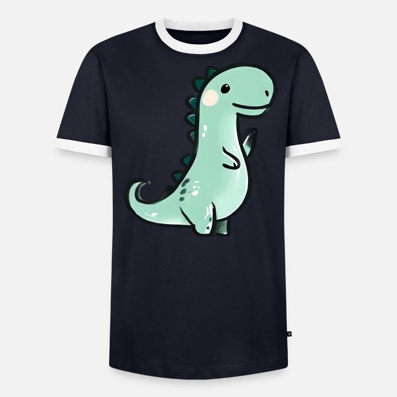 Mignon dinosaure crayon T-shirt contrasté Homme
