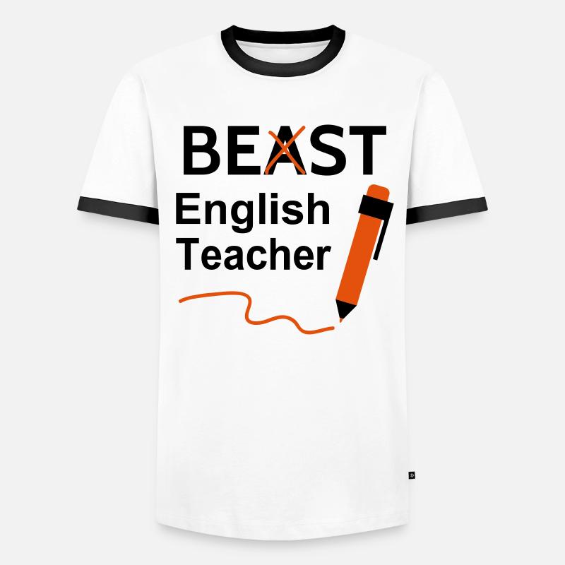 Funny Beast Meilleur professeur d’anglais T-shirt contrasté Homme