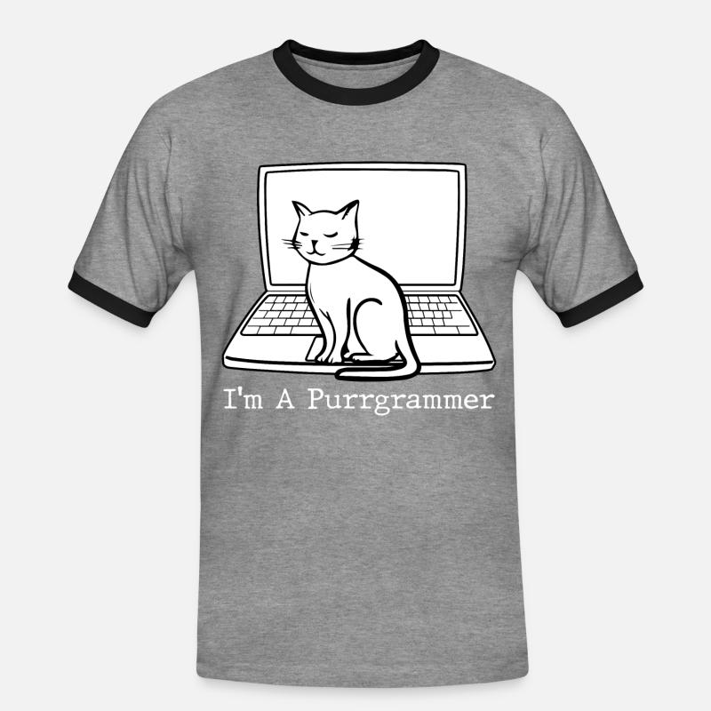 Programmer Coder Software Developer - Men's Ringer Shirt - heather grey/black