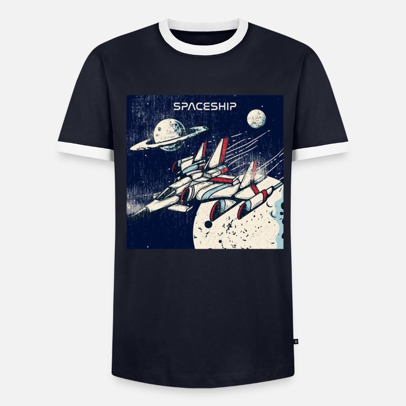 Spaceship distressed Men's Ringer Shirt