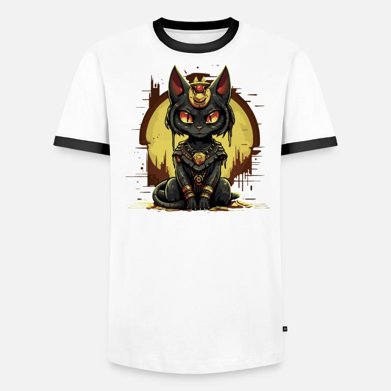 Pharaoh Temple Cat Men's Ringer Shirt