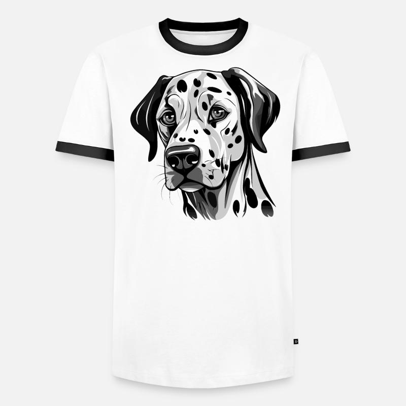 Dalmatien mignon T-shirt contrasté Homme
